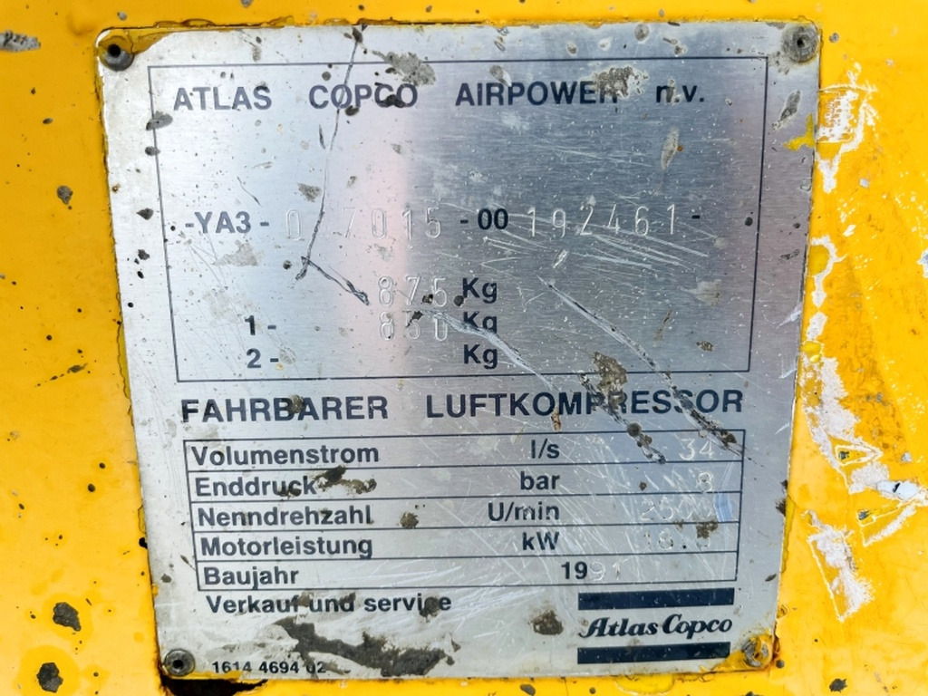 Atlas Copco XAS35DD (3961) - Kompresor ajri: foto 3 Atlas Copco XAS35DD (3961) - Kompresor ajri: foto 3