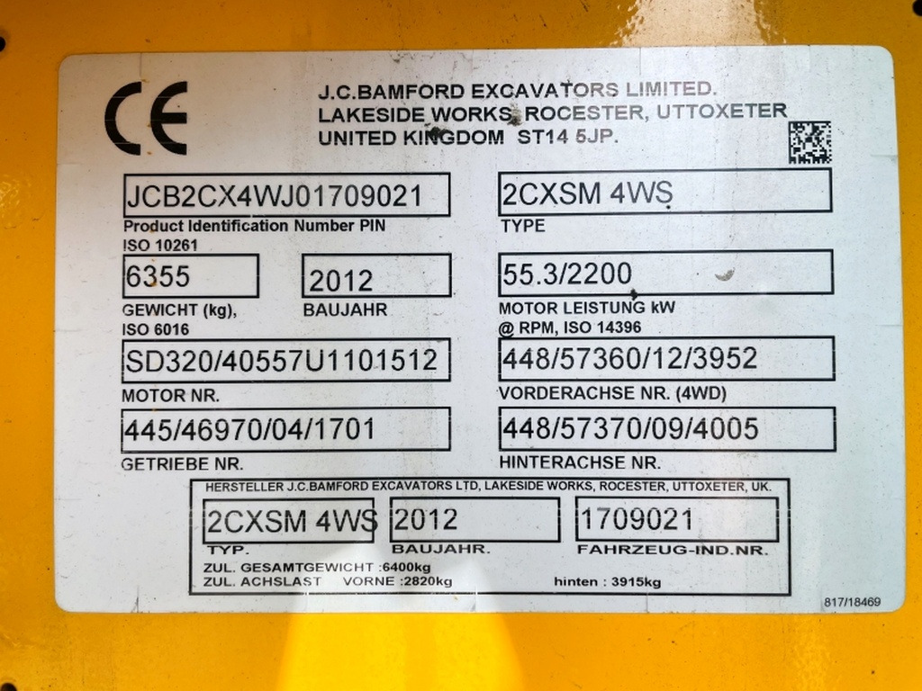 JCB 2CX SM 4WS (4003) - Fadromë me shkarkim nga prapa: foto 3 JCB 2CX SM 4WS (4003) - Fadromë me shkarkim nga prapa: foto 3