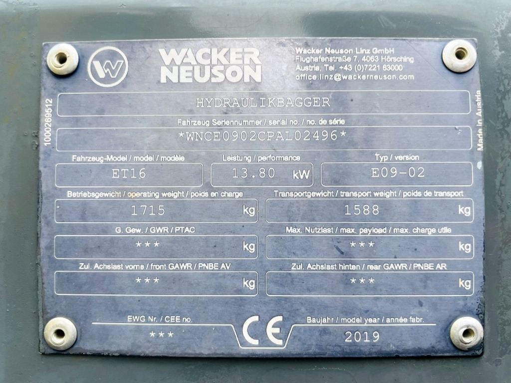 Neuson ET16 (4033) - Miniekskavator: foto 3 Neuson ET16 (4033) - Miniekskavator: foto 3