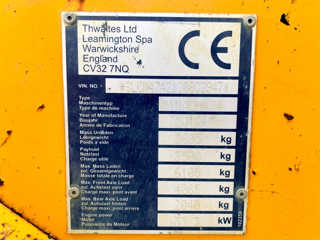 Thwaites Mach 474 (4084) - Minshkarkues: foto 3 Thwaites Mach 474 (4084) - Minshkarkues: foto 3