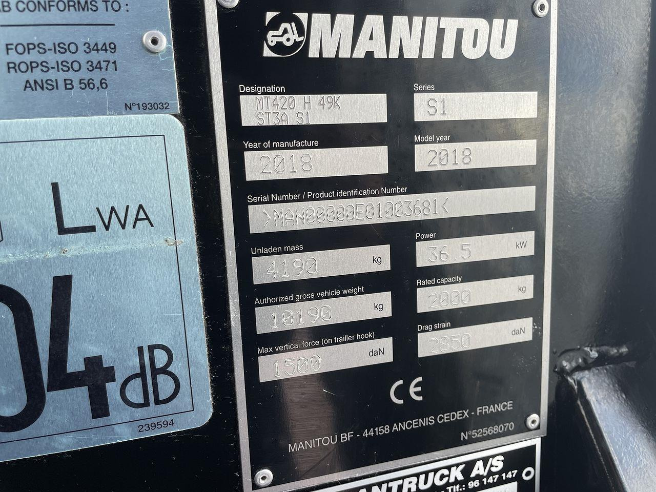 Ekskavator teleskopik Manitou MT420H Comfort: foto 11