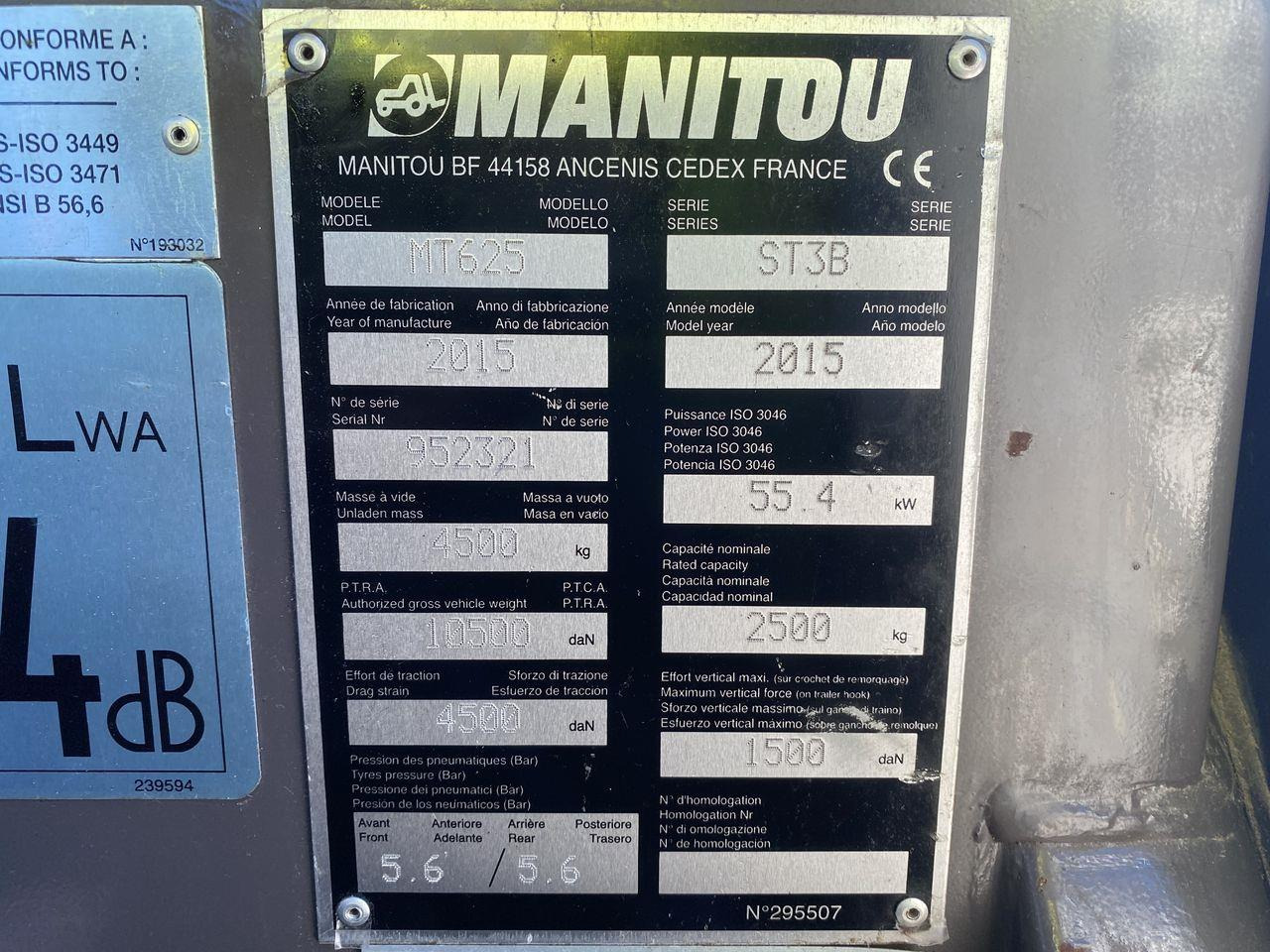 Ekskavator teleskopik Manitou MT625H Comfort: foto 10