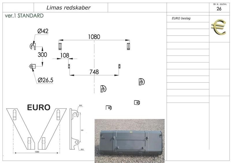 Limas Ny 1,5m Alm. skovl med Euro - Kovë për Makineri ndërtimi: foto 2 Limas Ny 1,5m Alm. skovl med Euro - Kovë për Makineri ndërtimi: foto 2