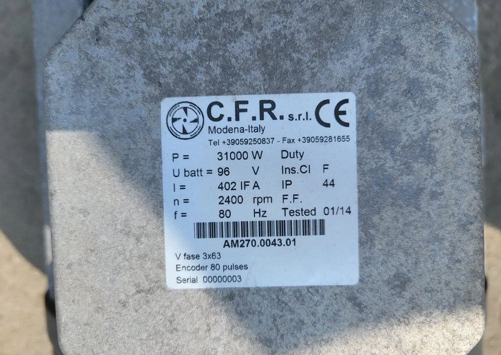 Silnik elektryczny trójfazowy 31kW 96V sprawny - Makineritë e tjera: foto 3 Silnik elektryczny trójfazowy 31kW 96V sprawny - Makineritë e tjera: foto 3