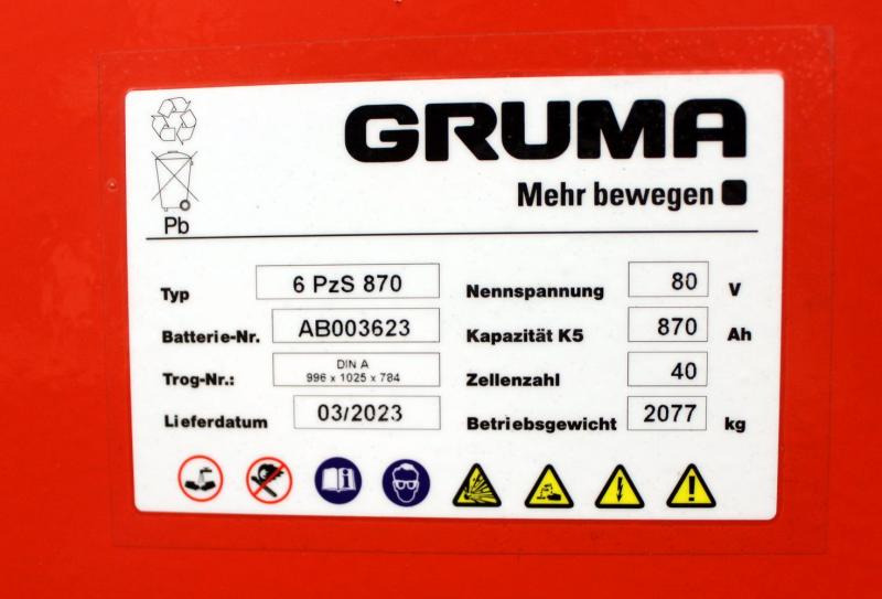 GRUMA 80 Volt 6 PzS 870 Ah - Bateria: foto 5 GRUMA 80 Volt 6 PzS 870 Ah - Bateria: foto 5