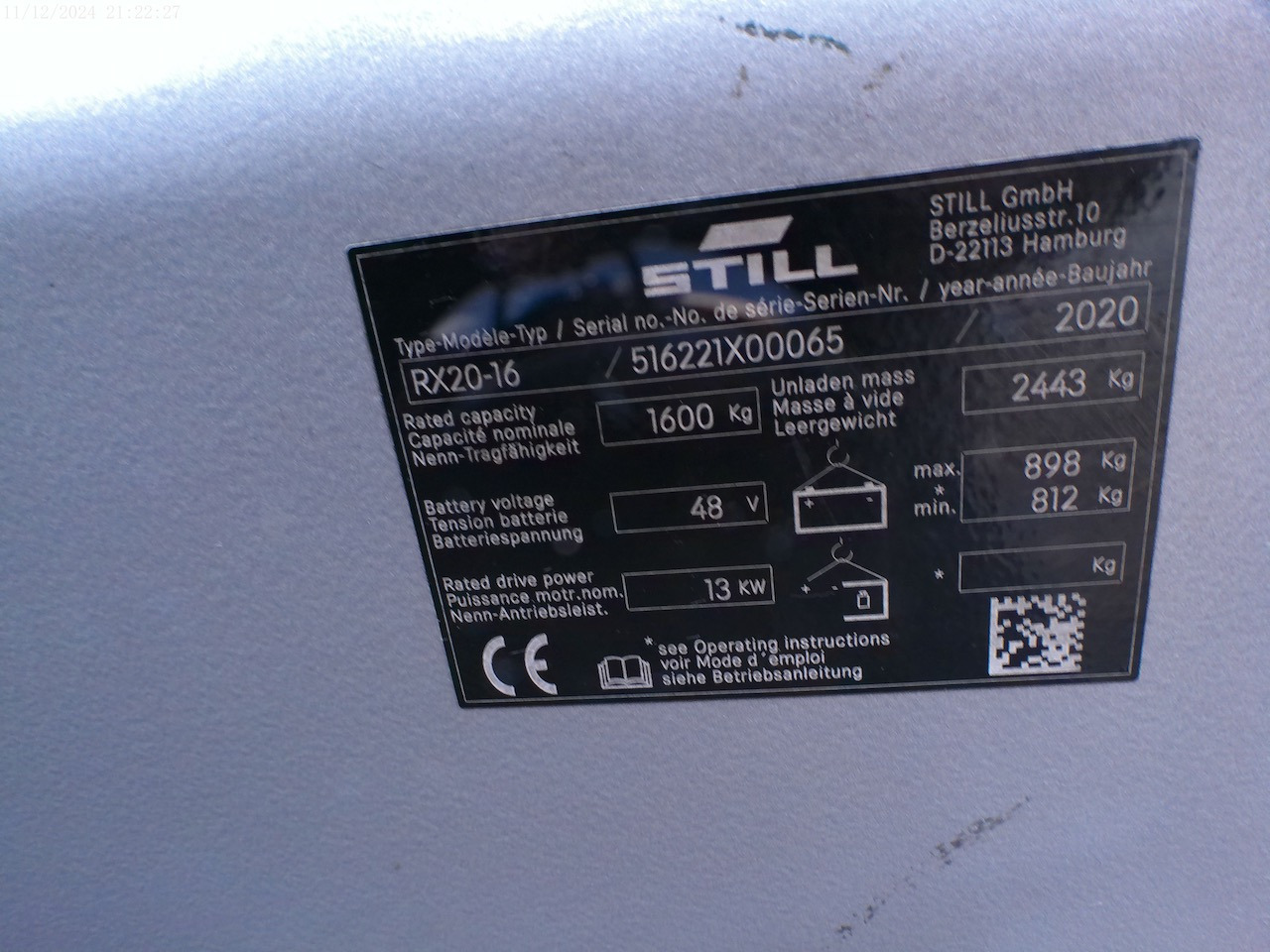 Pirun elektrik Still RX20-16: foto 10