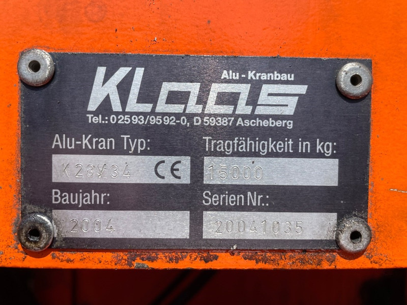 Klaas K 28-34 - Vinç për të gjitha terrenet: foto 3 Klaas K 28-34 - Vinç për të gjitha terrenet: foto 3
