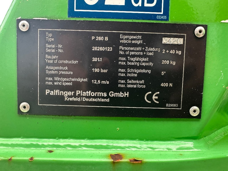 Palfinger P 260 B op Nissan Cabstar - Platformë ajrore e montuar në kamion: foto 4 Palfinger P 260 B op Nissan Cabstar - Platformë ajrore e montuar në kamion: foto 4