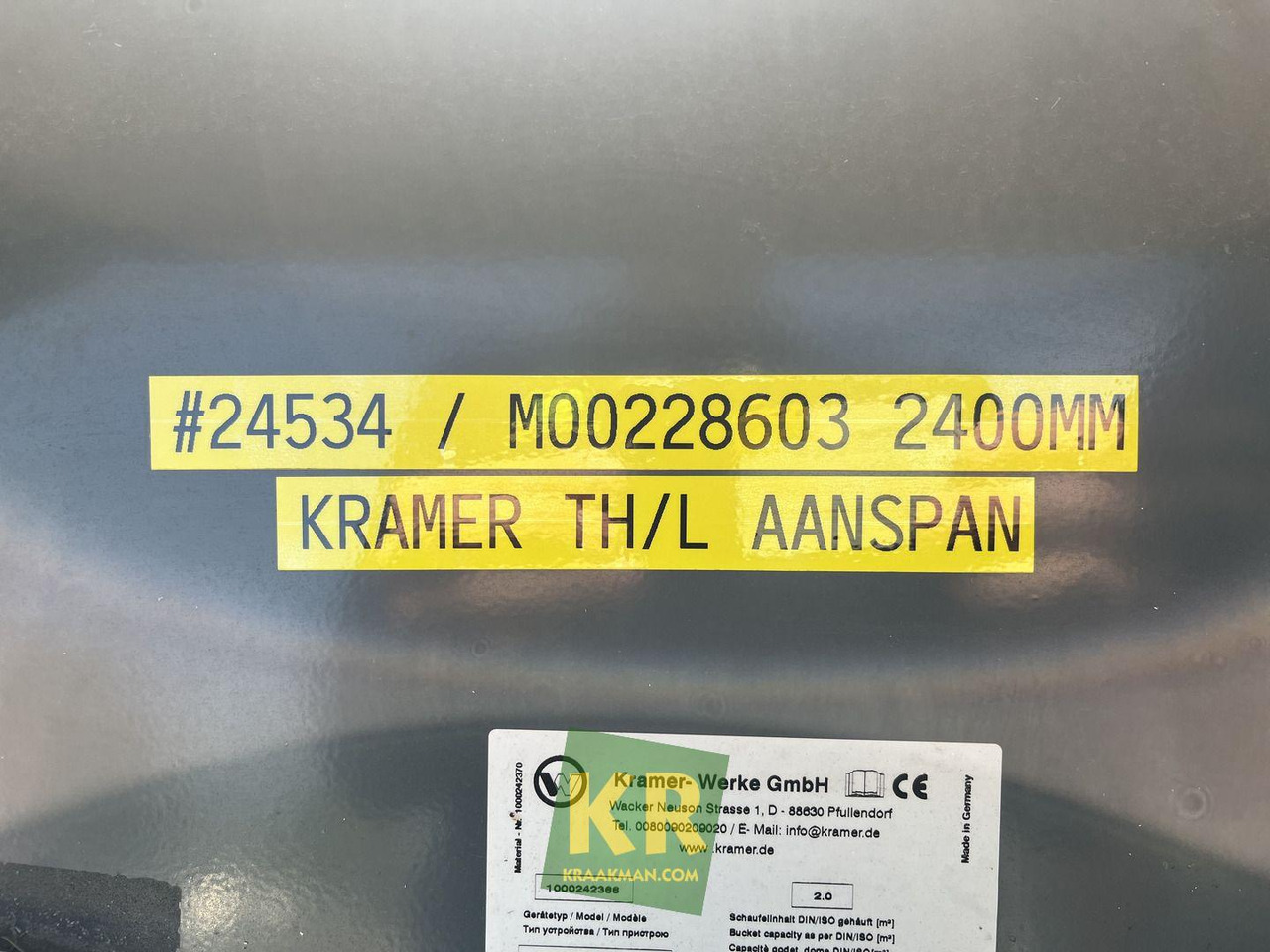 2400 HVF GRONDBAK Kramer - Kovë fadrome për Makineri ndërtimi: foto 5 2400 HVF GRONDBAK Kramer - Kovë fadrome për Makineri ndërtimi: foto 5