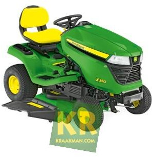 John Deere X350 - Korrëse bari i kopshtit: foto 1 John Deere X350 - Korrëse bari i kopshtit: foto 1