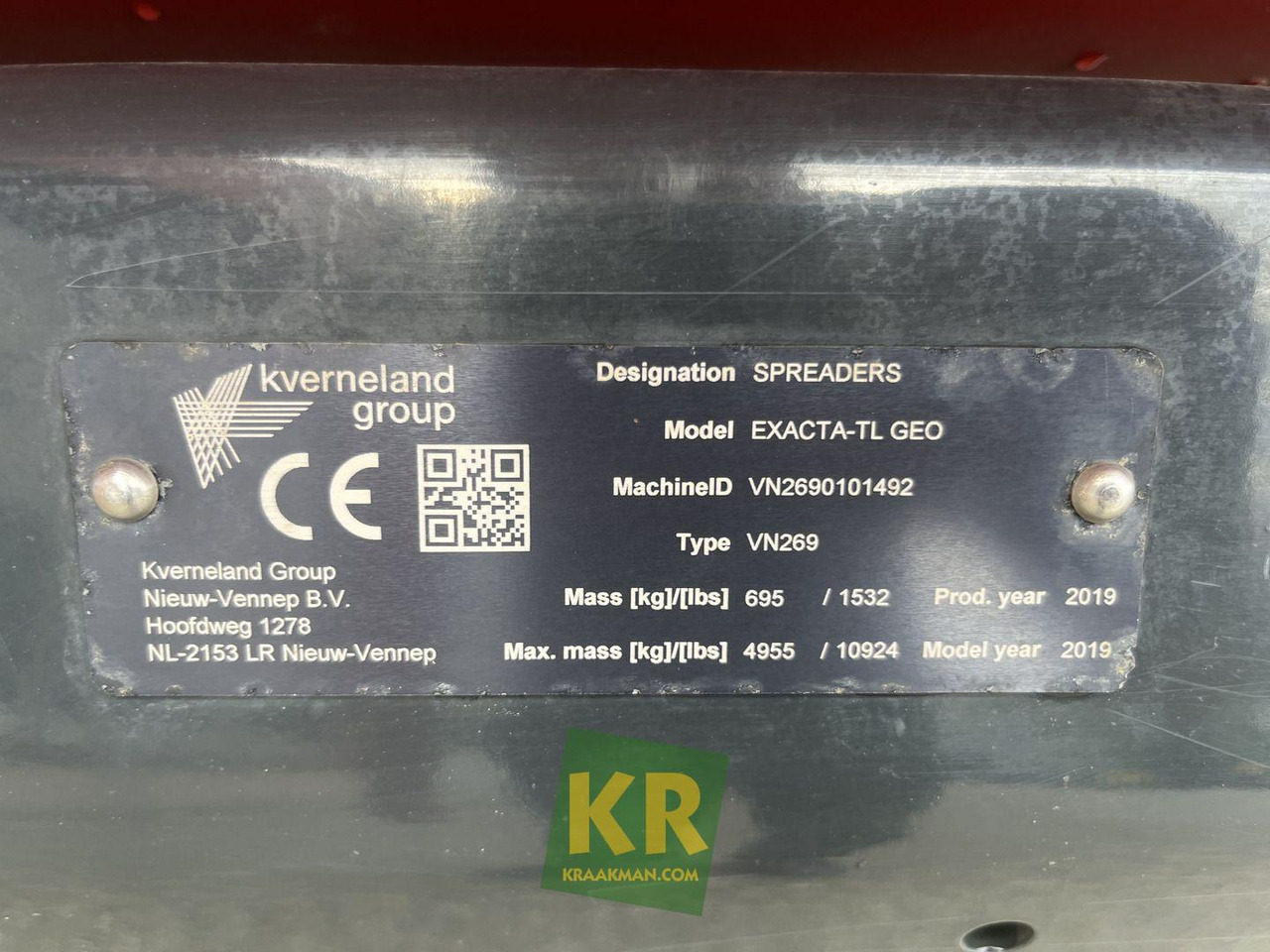 Kverneland Exacta TL  - Shpërndarës plehu kimik: foto 5 Kverneland Exacta TL  - Shpërndarës plehu kimik: foto 5