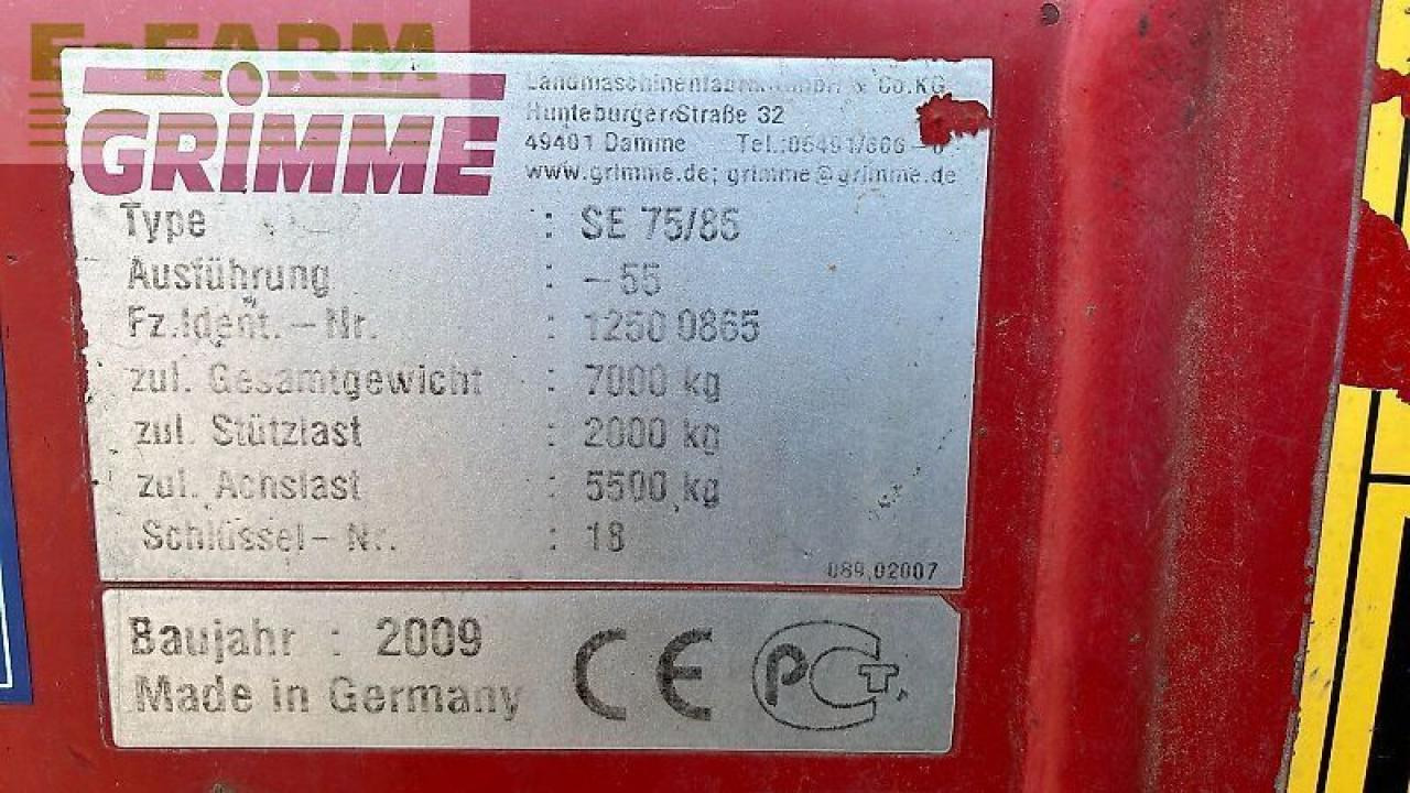 Grimme se 85-55 - Makinë për nxjerrjen e patateve: foto 4 Grimme se 85-55 - Makinë për nxjerrjen e patateve: foto 4