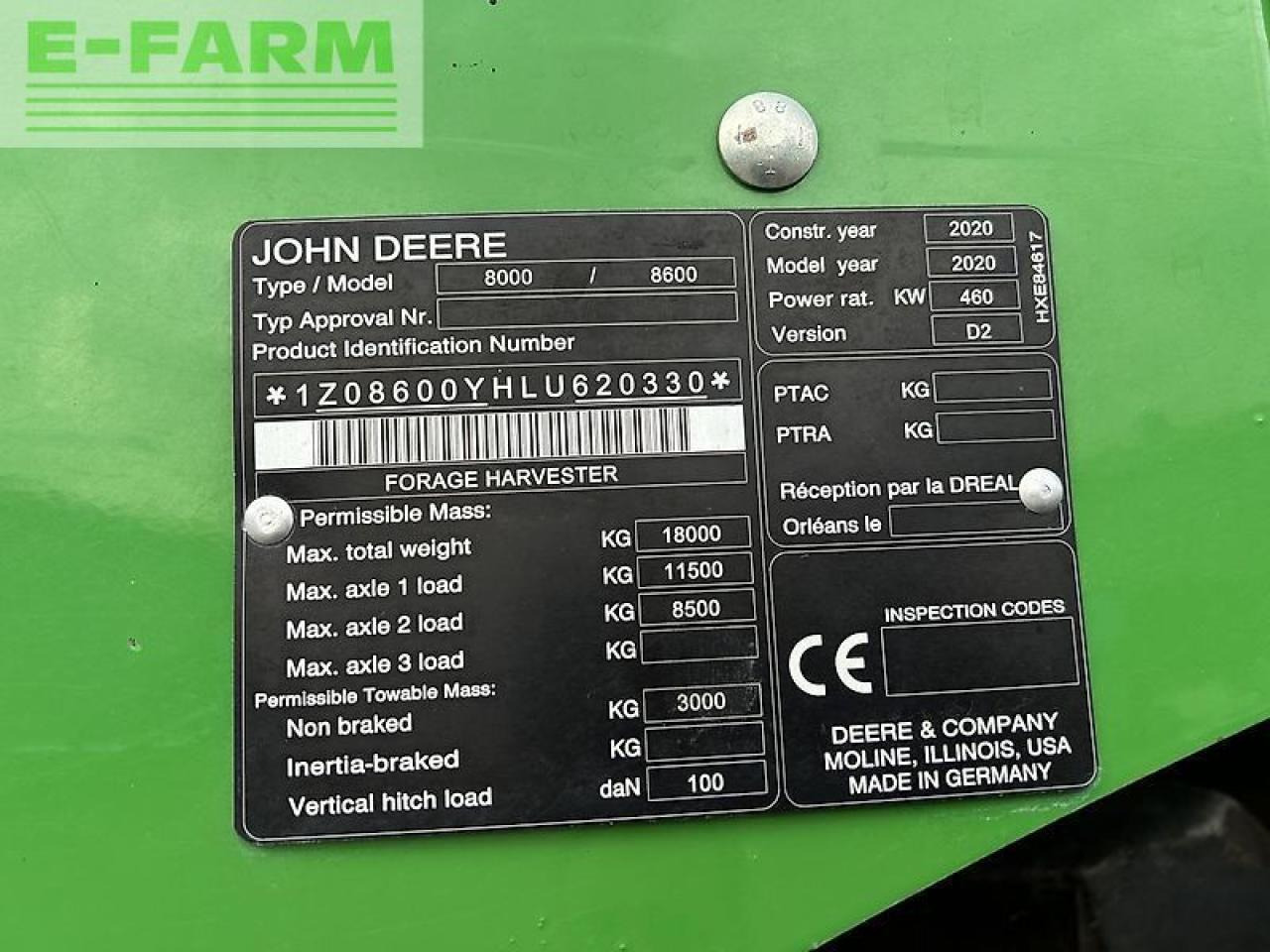 Korrëse foragjere John Deere 8600i: foto 25