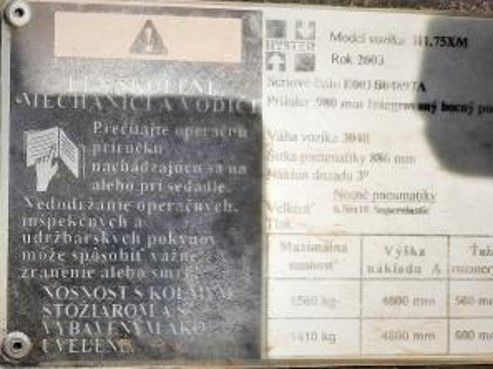 Hyster H1.75XM - Pirun ngritës: foto 2 Hyster H1.75XM - Pirun ngritës: foto 2