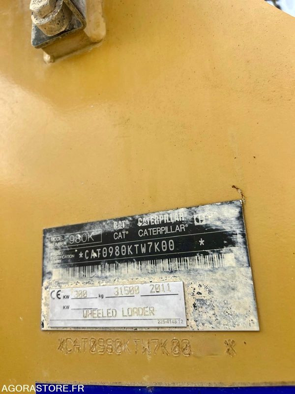 Chargeuse sur pneus CAT 980K de 2011 - 28 746 heures - Fadrom: foto 4 Chargeuse sur pneus CAT 980K de 2011 - 28 746 heures - Fadrom: foto 4