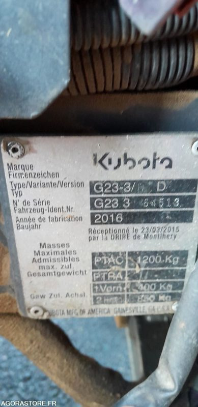 TONDEUSE AUTOPORTEE KUBOTA G23 - Korrëse bari i kopshtit: foto 3 TONDEUSE AUTOPORTEE KUBOTA G23 - Korrëse bari i kopshtit: foto 3