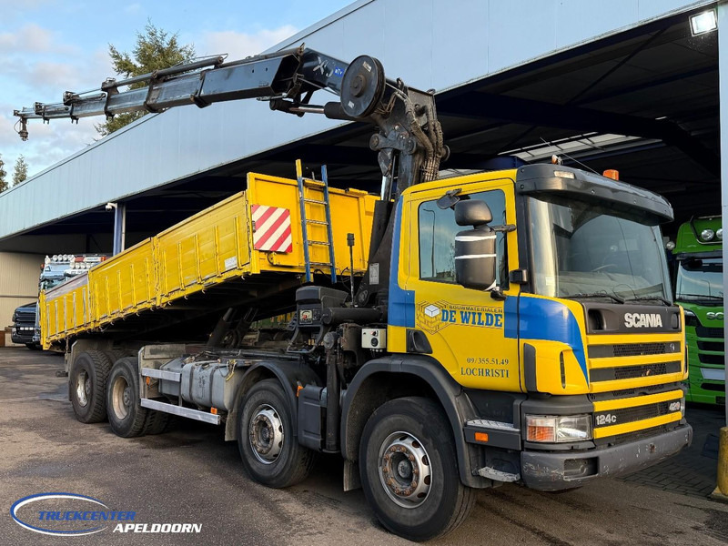 Scania P124-420 8x4 Naafreductie, Bladgeveerd, Handgeschakeld, HIAB 322 E5 - Kamion vetëshkarkues, Kamion me vinç: foto 1 Scania P124-420 8x4 Naafreductie, Bladgeveerd, Handgeschakeld, HIAB 322 E5 - Kamion vetëshkarkues, Kamion me vinç: foto 1