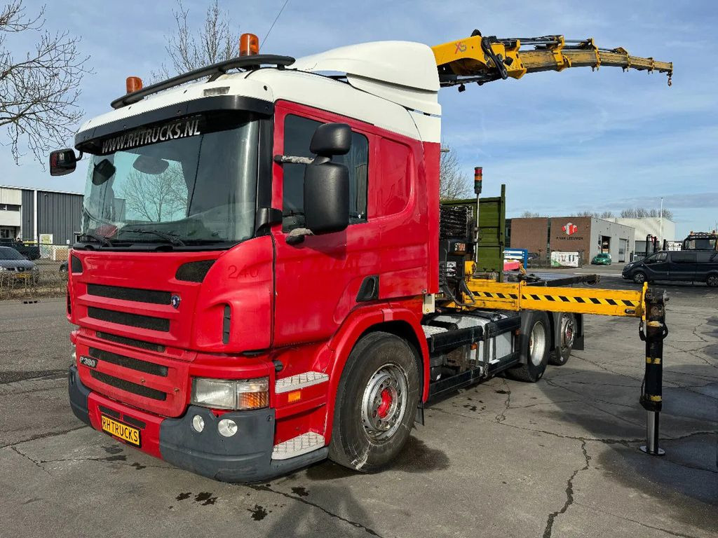 Scania P380 6X2 HIAB 288 + REMOTE CONTROL + PLATEAU - Kamion me vinç, Kamion me karroceri të hapur: foto 1 Scania P380 6X2 HIAB 288 + REMOTE CONTROL + PLATEAU - Kamion me vinç, Kamion me karroceri të hapur: foto 1
