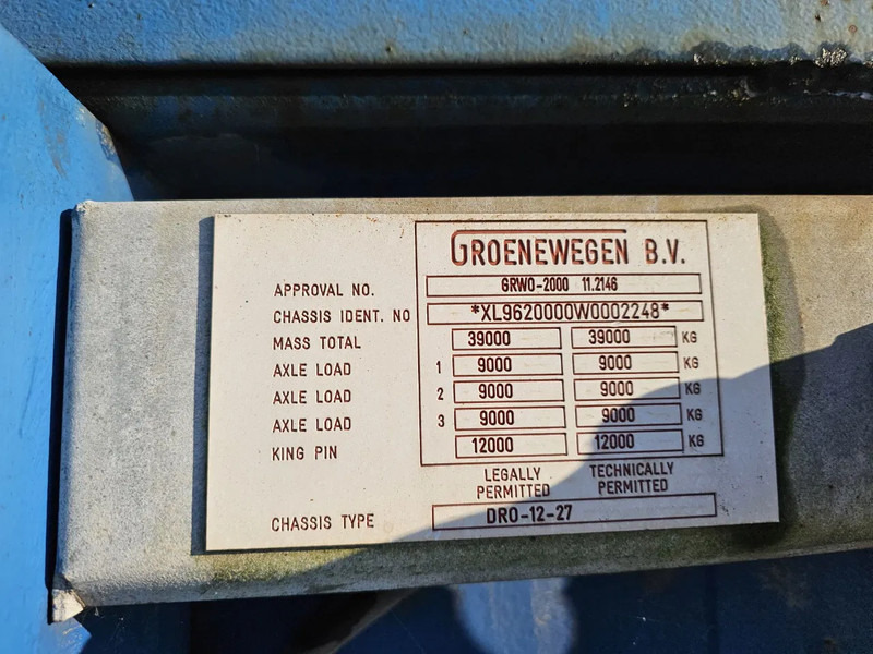 Gjysmë rimorkio e hapur/ Platformë Groenewegen BPW - DRUM - 5980KG!: foto 12