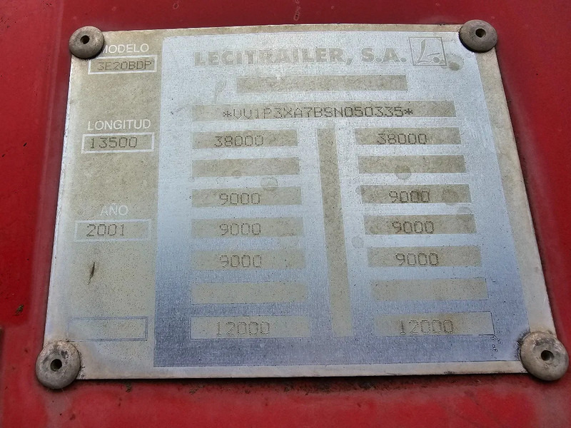 Gjysmë rimorkio me tendë Lecitrailer BPW - DISC - 385/65R22.5: foto 20