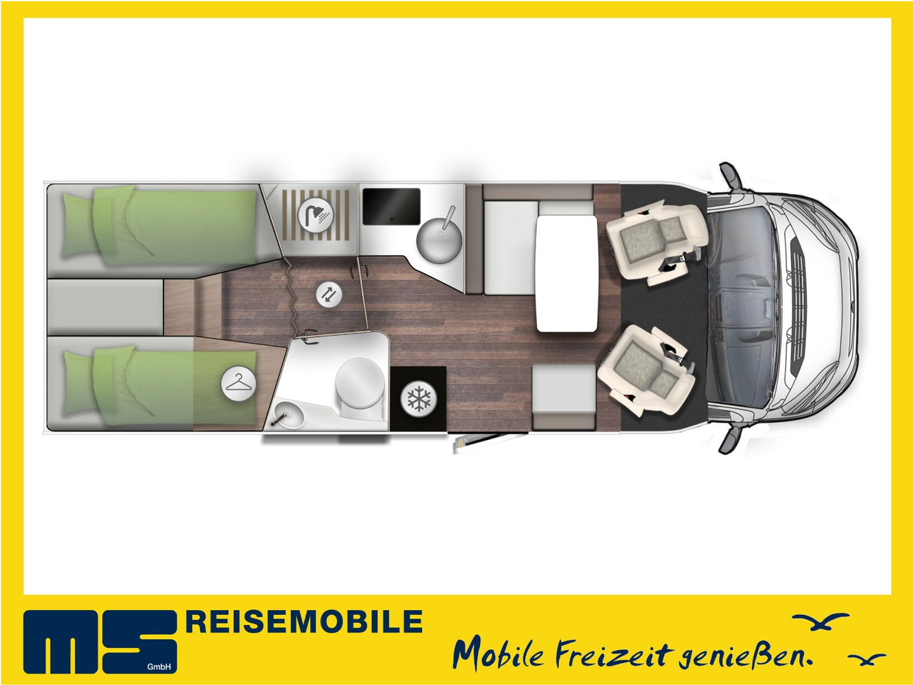 Forster T 745 EB /-MODELL 2025- / EINZELBETTEN & RAUMBAD - Kamper gjysmë i integruar: foto 2 Forster T 745 EB /-MODELL 2025- / EINZELBETTEN & RAUMBAD - Kamper gjysmë i integruar: foto 2