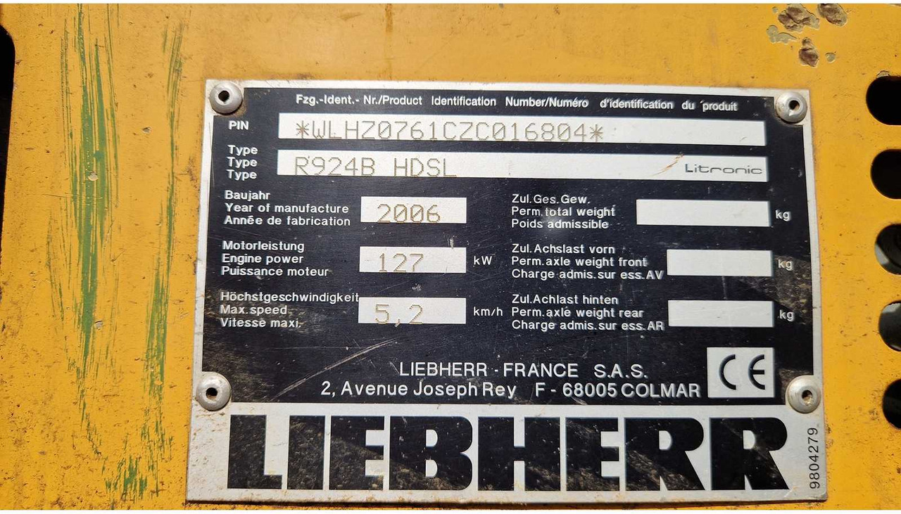 Ekskavator me zinxhirë LIEBHERR R924B: foto 38