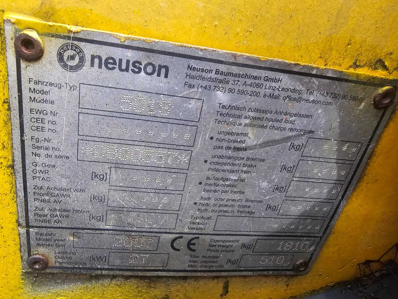 NEUSON - 501 S - TELESCOPIC LOADER - 2007 - Fadrom me goma: foto 4 NEUSON - 501 S - TELESCOPIC LOADER - 2007 - Fadrom me goma: foto 4
