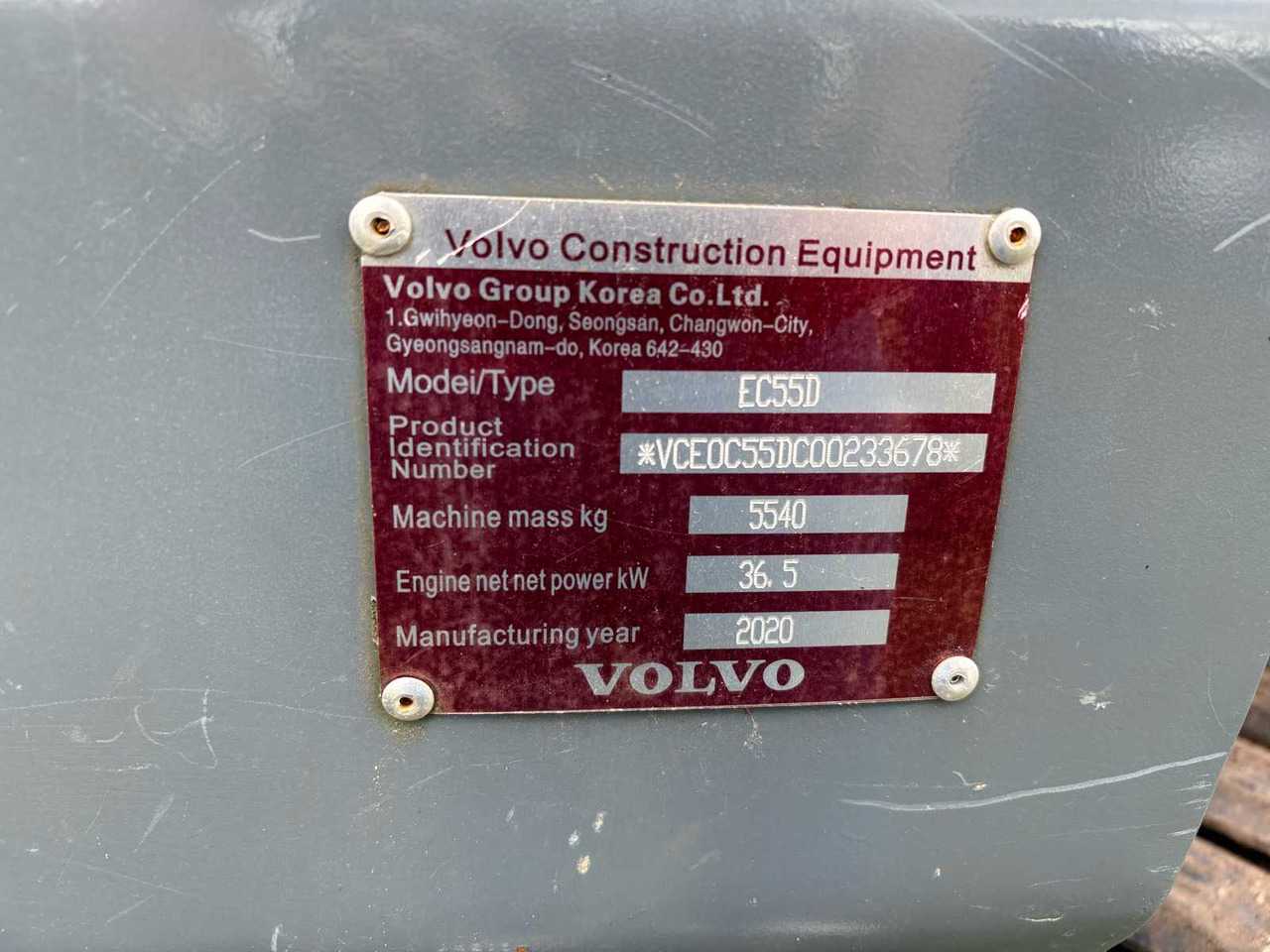 VOLVO EC55D CRAWLER EXCAVATOR - Ekskavator: foto 5 VOLVO EC55D CRAWLER EXCAVATOR - Ekskavator: foto 5