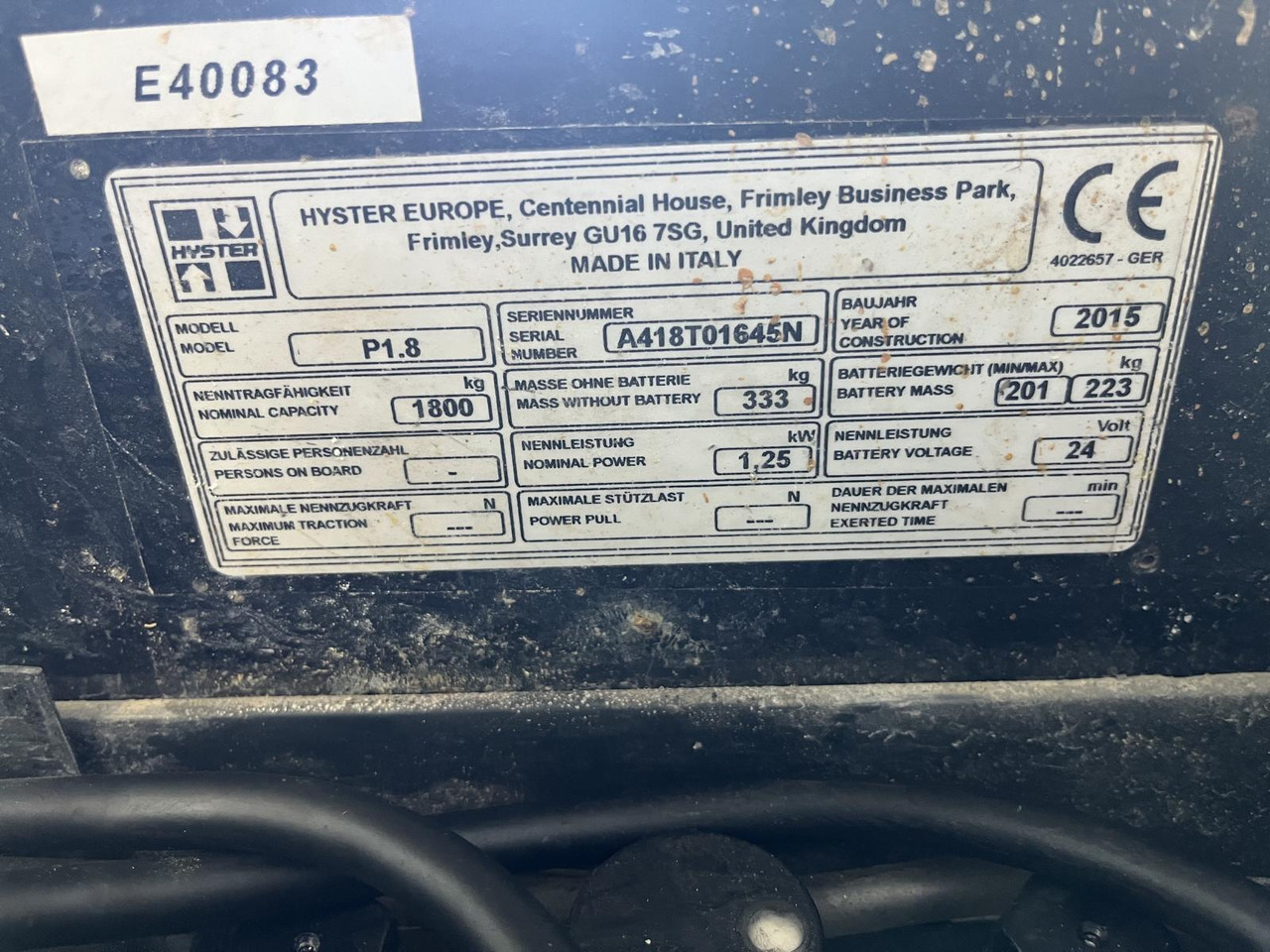 Hyster P1.8 - Pirun paletash: foto 4 Hyster P1.8 - Pirun paletash: foto 4