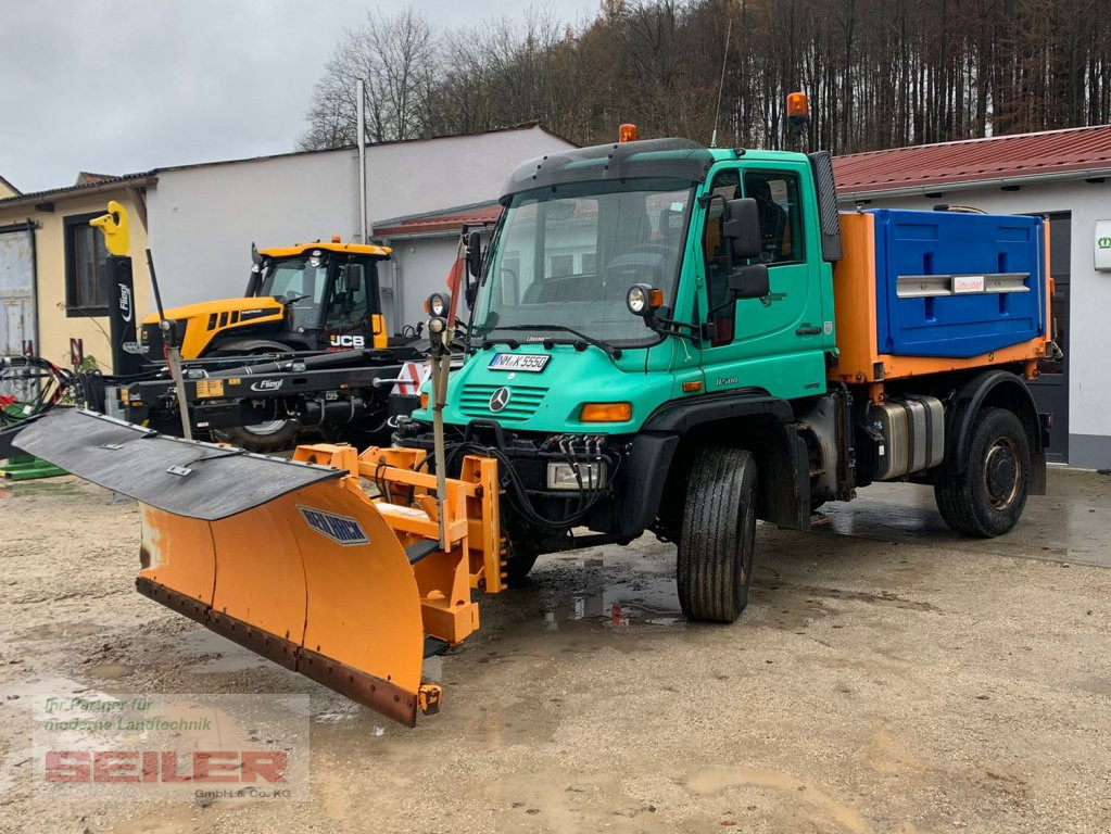 Mercedes-Benz Unimog U 500 + Salzstreuer + Schneeschild - Makinë për heqjen e borës: foto 1 Mercedes-Benz Unimog U 500 + Salzstreuer + Schneeschild - Makinë për heqjen e borës: foto 1