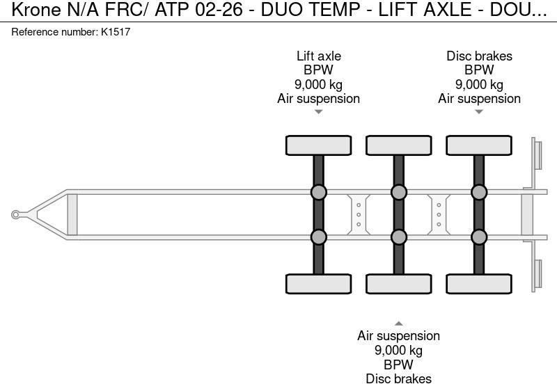 Lizingu i Krone N/A FRC/ ATP 02-26 - DUO TEMP - LIFT AXLE - DOUBLE STOCK - TRENNWAND Krone N/A FRC/ ATP 02-26 - DUO TEMP - LIFT AXLE - DOUBLE STOCK - TRENNWAND: foto 17
