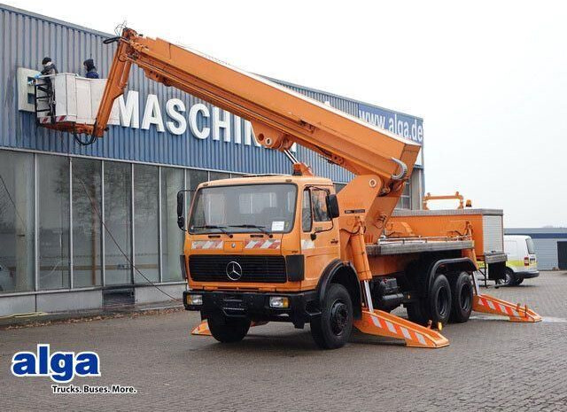 Mercedes-Benz 2222 6x4, Ruthmann, 28m. 3. Sitz - Krah me çernjerë: foto 1 Mercedes-Benz 2222 6x4, Ruthmann, 28m. 3. Sitz - Krah me çernjerë: foto 1