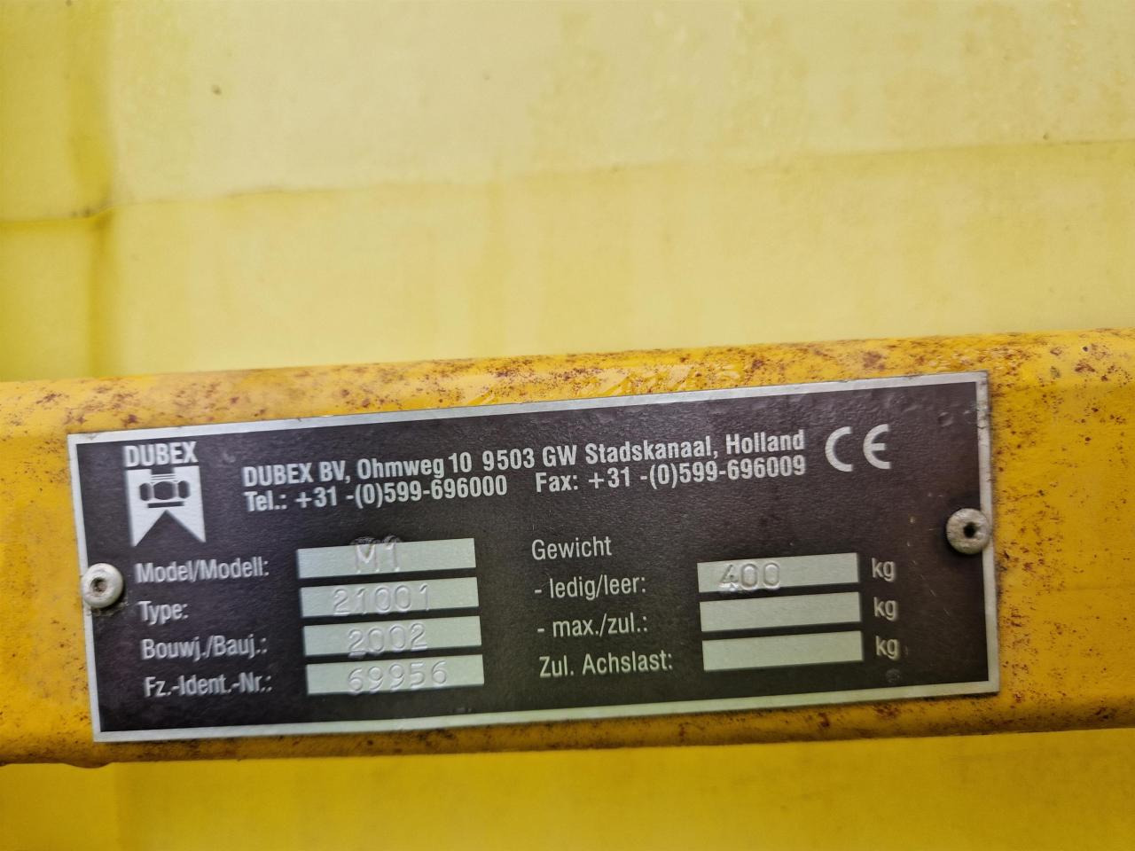 Dubex MODEL 1 - Spërkatës me rimorkio: foto 4 Dubex MODEL 1 - Spërkatës me rimorkio: foto 4