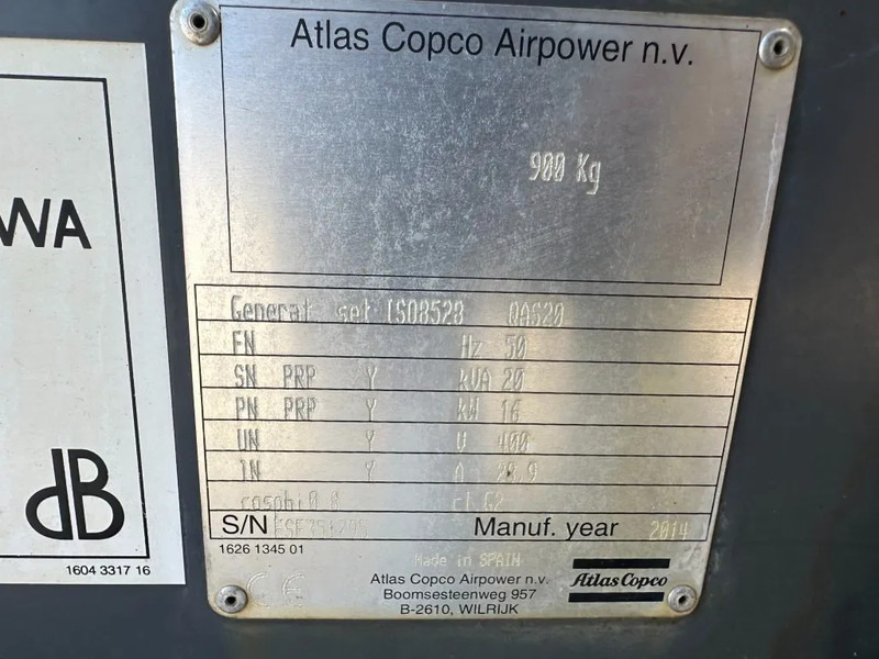 Atlas-Copco QAS 20 Kubota Leroy Somer 20 kVA Silent Rental generatorrset Stage 3A - Set gjeneratori: foto 4 Atlas-Copco QAS 20 Kubota Leroy Somer 20 kVA Silent Rental generatorrset Stage 3A - Set gjeneratori: foto 4