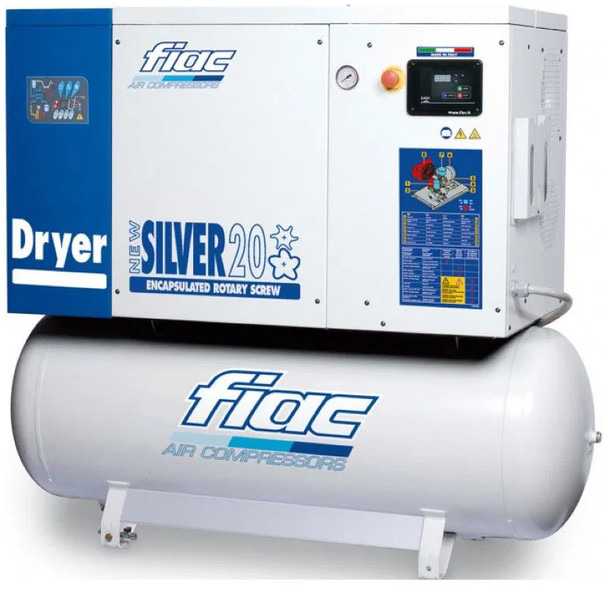 Fiac NewSilver D 15 / 500 NewSilver D 15 / 500 - 1430 L / min 11 kW 10 bar Elektrische Schroefcompressor + Droger - Kompresor ajri: foto 1 Fiac NewSilver D 15 / 500 NewSilver D 15 / 500 - 1430 L / min 11 kW 10 bar Elektrische Schroefcompressor + Droger - Kompresor ajri: foto 1