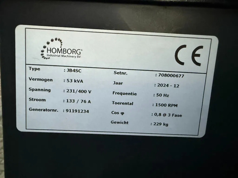 GENERATOR JB4SC Aftak As generatorset 53 kVA Trekker Aggregaat as New ! - Set gjeneratori: foto 5 GENERATOR JB4SC Aftak As generatorset 53 kVA Trekker Aggregaat as New ! - Set gjeneratori: foto 5