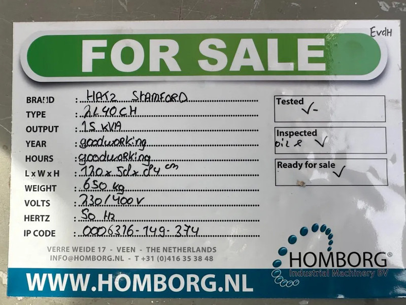 Set gjeneratori Hatz 2L40CH Stamford 15 kVA Silentpack generatorset: foto 9 Set gjeneratori Hatz 2L40CH Stamford 15 kVA Silentpack generatorset: foto 9