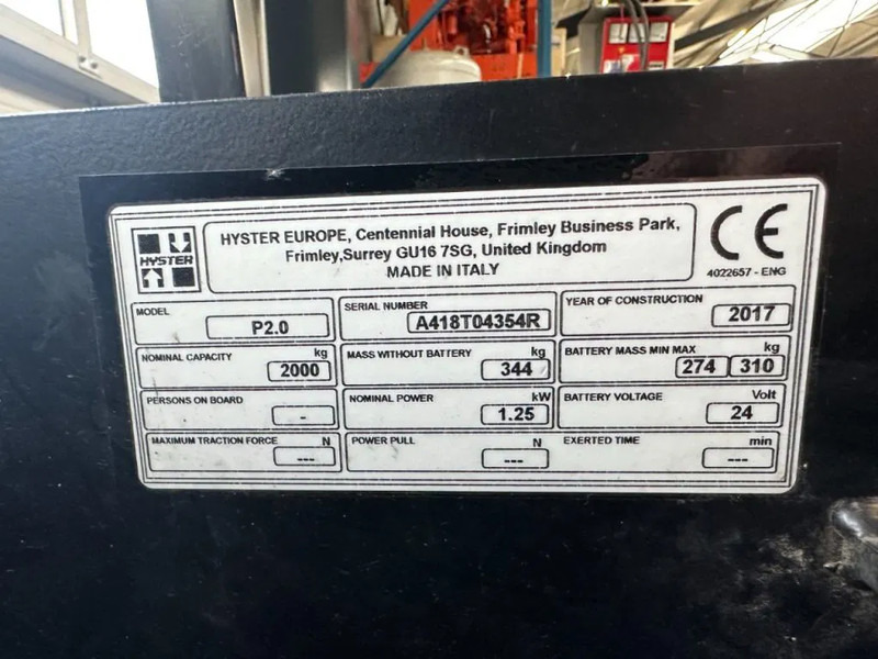 Hyster P2.0 Palletwagen 2 ton Elektra Pallettruck - Pirun paletash: foto 4 Hyster P2.0 Palletwagen 2 ton Elektra Pallettruck - Pirun paletash: foto 4