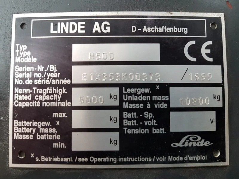 Linde H50D 5 ton Diesel Duplex Sideshift Positioner Heftruck - Pirun më naftë: foto 4 Linde H50D 5 ton Diesel Duplex Sideshift Positioner Heftruck - Pirun më naftë: foto 4