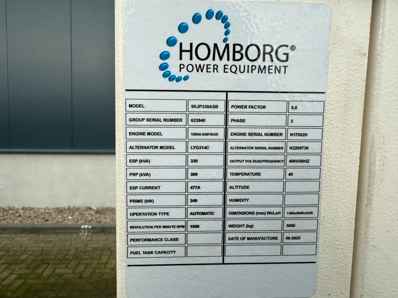 Perkins 1506A - E88TAG5 Silent 330 kVA Noodstroom generatorset aggregaat New ! - Set gjeneratori: foto 3 Perkins 1506A - E88TAG5 Silent 330 kVA Noodstroom generatorset aggregaat New ! - Set gjeneratori: foto 3