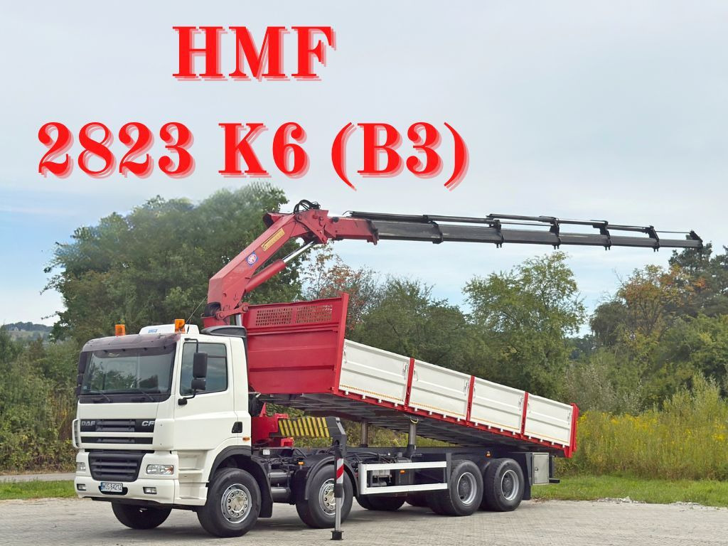 DAF CF 85.380 * HMF 2823 K6 (B3) + FUNK * 8x4 * TOP - Kamion me vinç: foto 1 DAF CF 85.380 * HMF 2823 K6 (B3) + FUNK * 8x4 * TOP - Kamion me vinç: foto 1