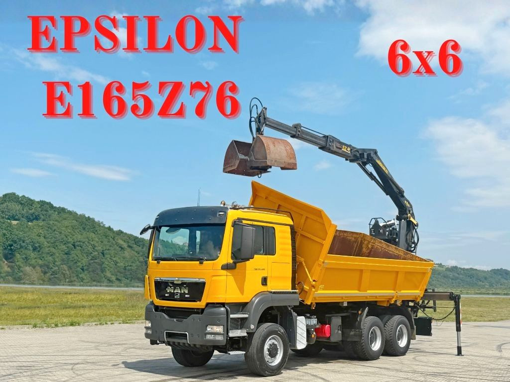 MAN TGS 33.480*KIPPER 5,10m * EPSILON E165Z76* 6x6 MAN TGS 33.480*KIPPER 5,10m * EPSILON E165Z76* 6x6 - Kamion me vinç, Kamion vetëshkarkues: foto 1 MAN TGS 33.480*KIPPER 5,10m * EPSILON E165Z76* 6x6 MAN TGS 33.480*KIPPER 5,10m * EPSILON E165Z76* 6x6 - Kamion me vinç, Kamion vetëshkarkues: foto 1