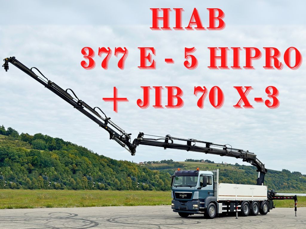 MAN TGS 35.400*HIAB 377 E-5 HIPRO+JIB 70X-3FUNK /8x4 - Kamion me vinç: foto 1 MAN TGS 35.400*HIAB 377 E-5 HIPRO+JIB 70X-3FUNK /8x4 - Kamion me vinç: foto 1