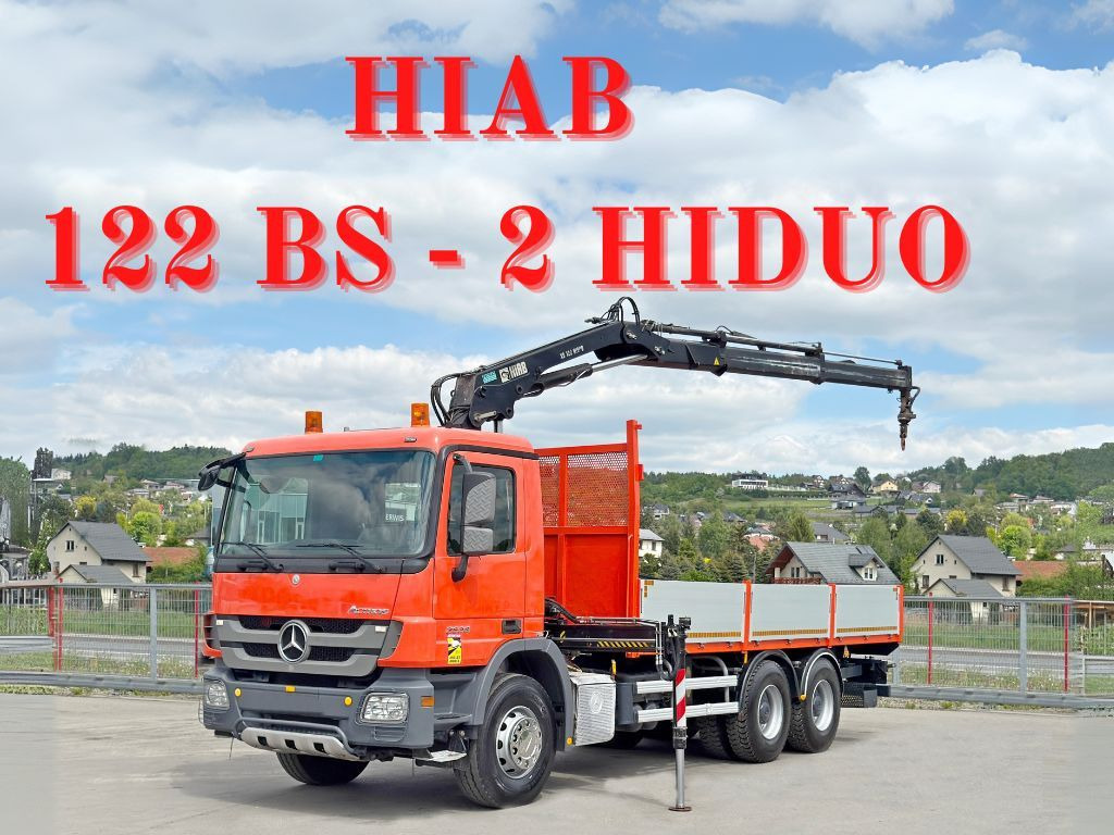 Mercedes-Benz ACTROS 2636*HIAB 122 BS-2 HIDUO + FUNK/6x4 * TOP - Kamion me vinç: foto 1 Mercedes-Benz ACTROS 2636*HIAB 122 BS-2 HIDUO + FUNK/6x4 * TOP - Kamion me vinç: foto 1