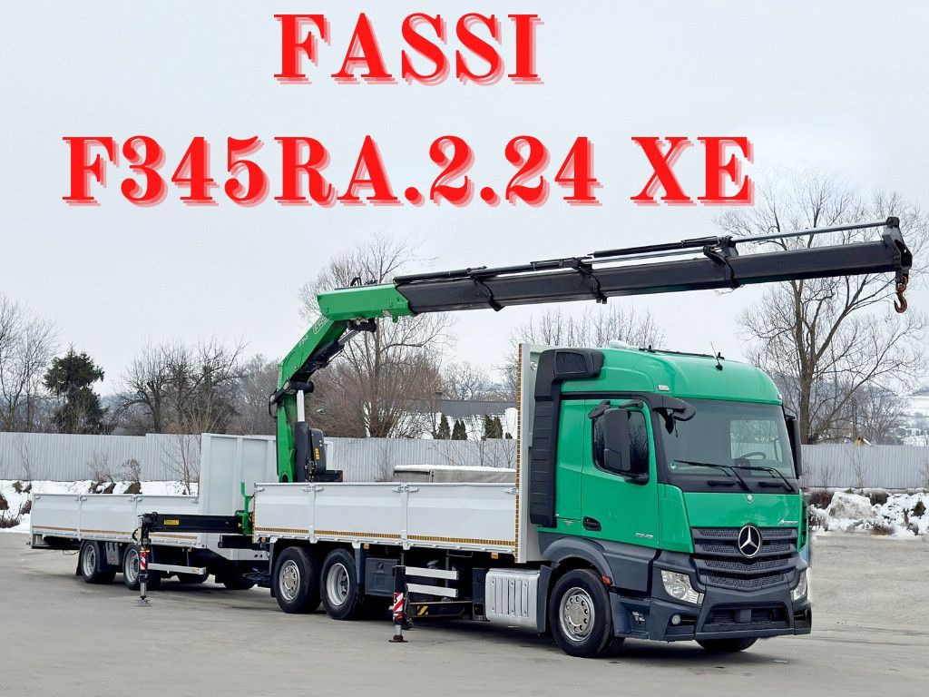 Mercedes-Benz ACTROS 2645 * FASSI F345.24 XE + FUNK + Anhänger - Kamion me vinç: foto 1 Mercedes-Benz ACTROS 2645 * FASSI F345.24 XE + FUNK + Anhänger - Kamion me vinç: foto 1