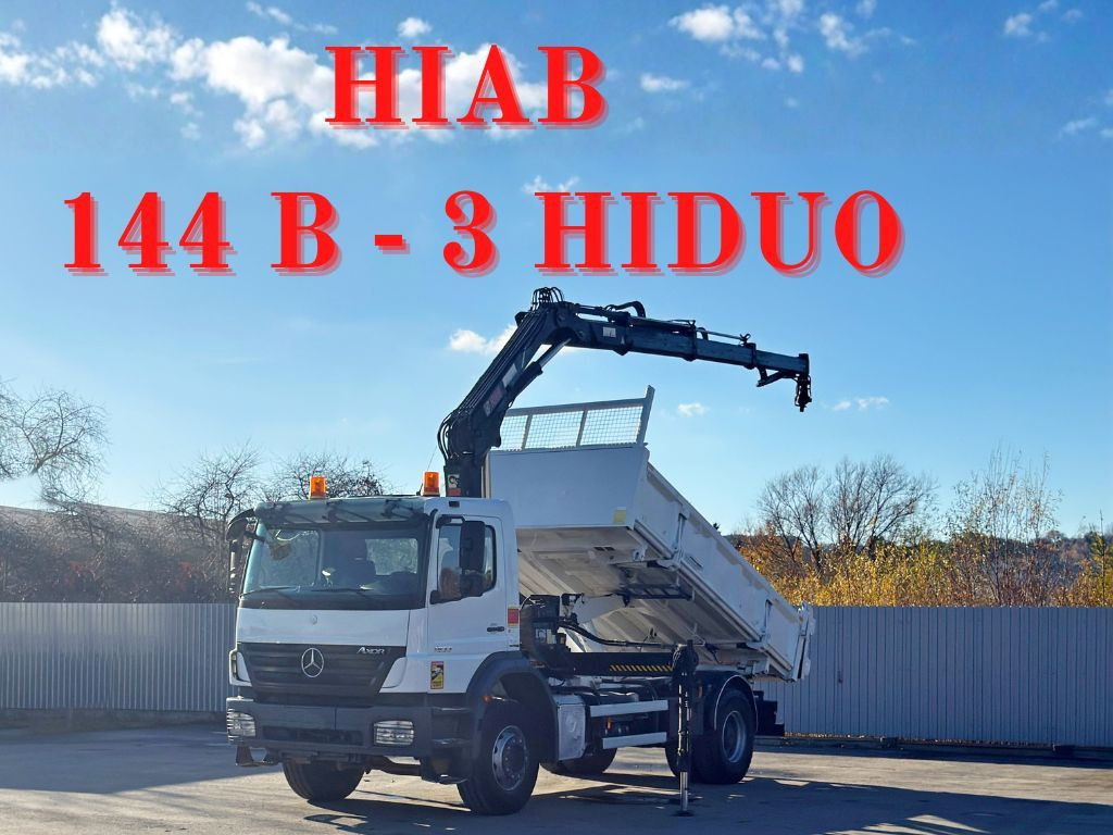 Mercedes-Benz AXOR 1833 * HIAB 144 B - 3 HIDUO + FUNK * TOP - Kamion me vinç: foto 1 Mercedes-Benz AXOR 1833 * HIAB 144 B - 3 HIDUO + FUNK * TOP - Kamion me vinç: foto 1