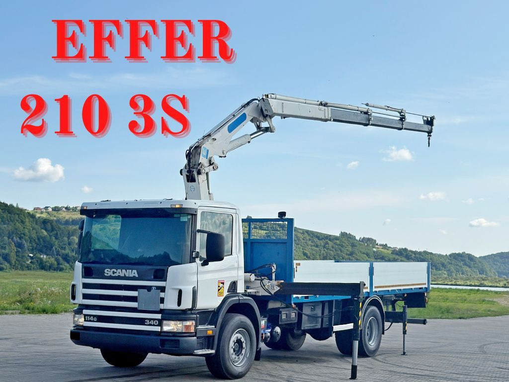 Scania 114 G 340 * PRITSCHE 7,00m * EFFER 210 3S + FUNK - Kamion me vinç: foto 1 Scania 114 G 340 * PRITSCHE 7,00m * EFFER 210 3S + FUNK - Kamion me vinç: foto 1