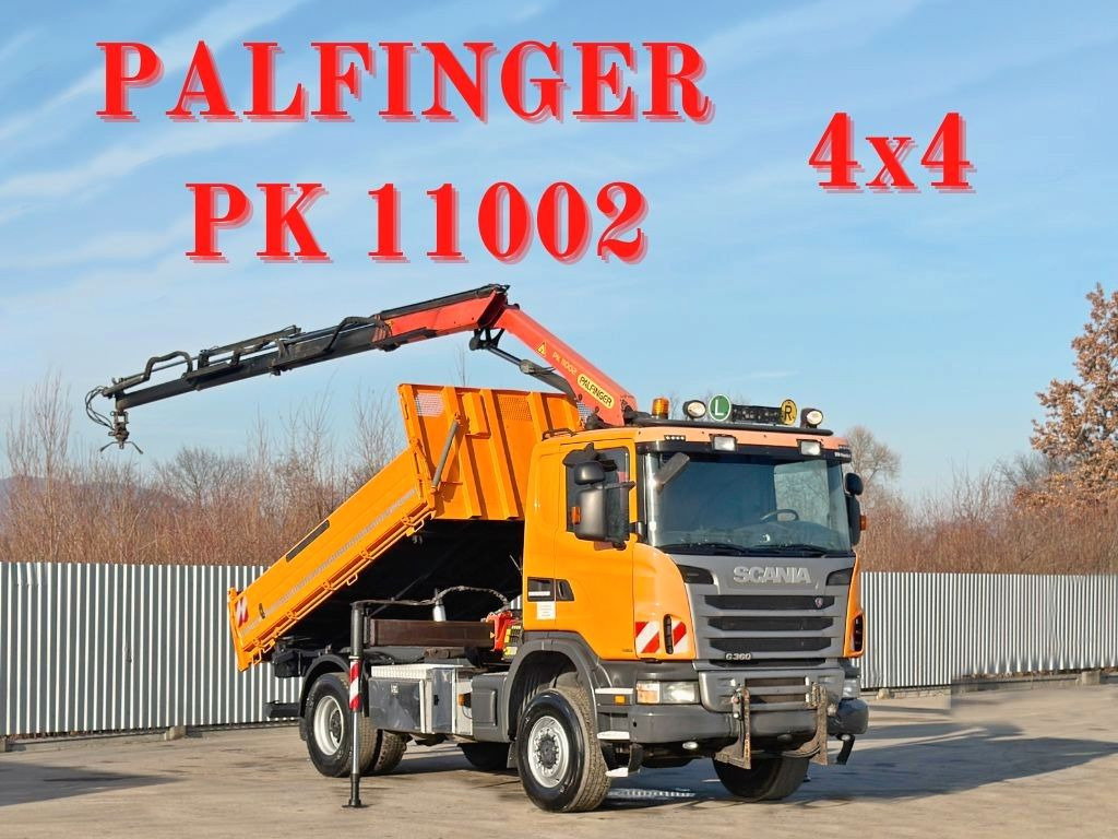 Scania G 360 * KIPPER 4,15m * PALFINGER PK 11002/ 4x4 - Kamion me vinç: foto 1 Scania G 360 * KIPPER 4,15m * PALFINGER PK 11002/ 4x4 - Kamion me vinç: foto 1