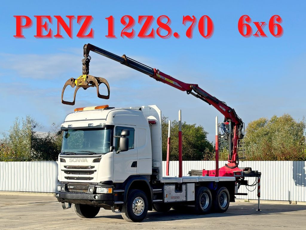 Scania G490* HOLZTRANSPORTER * PENZ 12Z8.70* 6x6 - Kamion me vinç: foto 1 Scania G490* HOLZTRANSPORTER * PENZ 12Z8.70* 6x6 - Kamion me vinç: foto 1