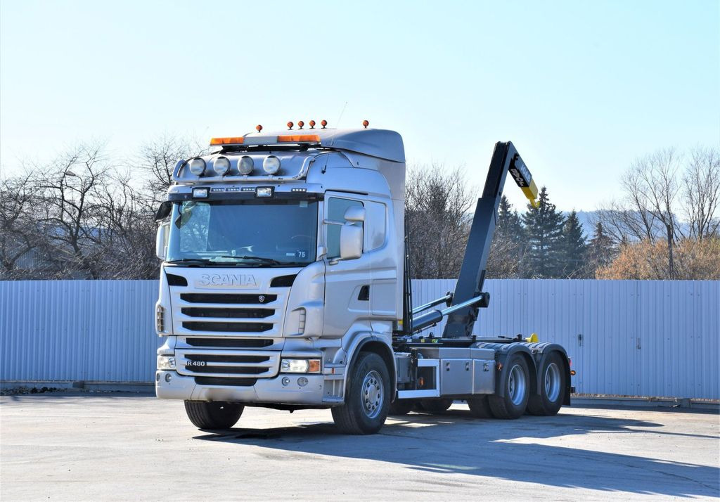 Scania R 480 Abrollkipper * 6x4 * Top Zustand ! - Kamion vetëngarkues: foto 2 Scania R 480 Abrollkipper * 6x4 * Top Zustand ! - Kamion vetëngarkues: foto 2